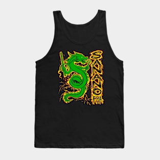 Sanano FMA Dragon Fire Green Tank Top